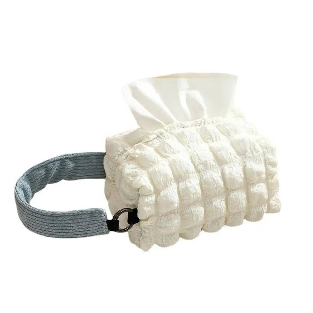 Japanese Style Hanging Napkin Holder Cover Cosmetic Box Case Canvas Cloth Tissue Box Pouch Organizer Home Office Car Accessories Oasis Select A