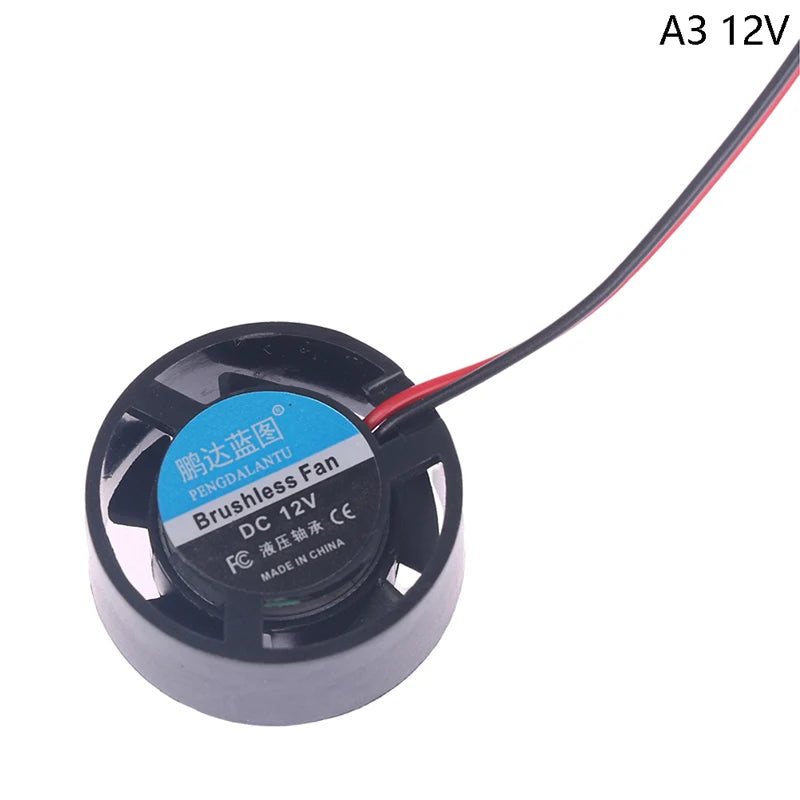 1Pc Notebook Micro Cooling Fan 25.5x10mm 5V 9V 12V 24V Round Mini For Led Lamps Computer Radiator Oasis Select 12V