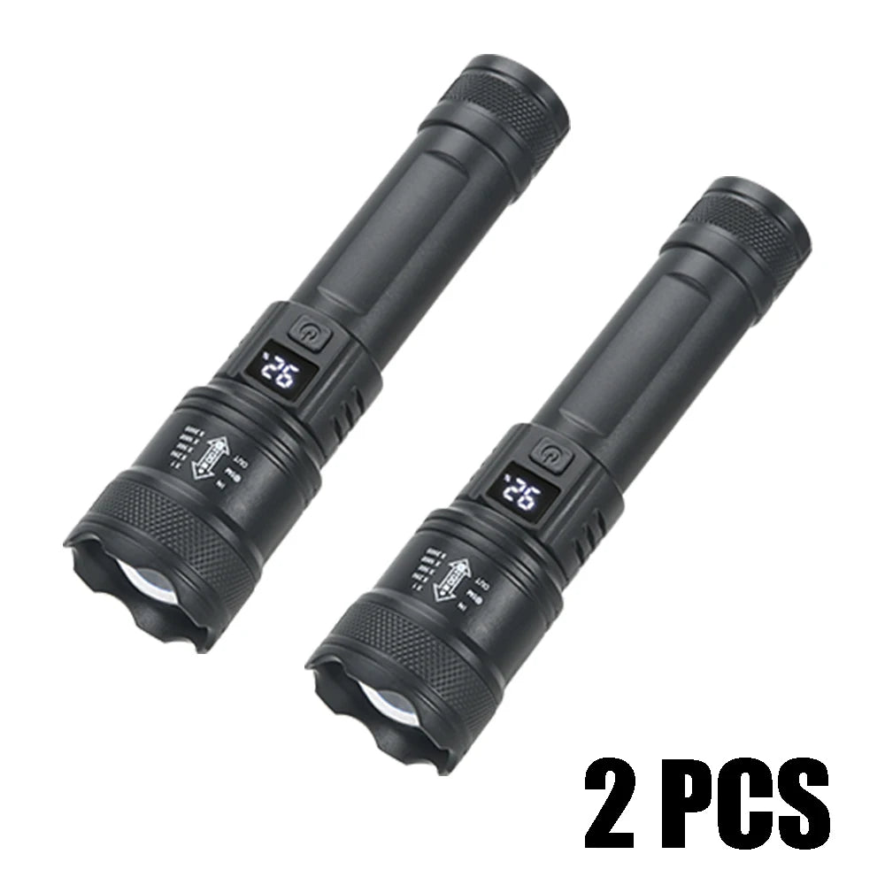 KDULIT P50 LED Tactical Flashlight 2000lm Zoomable IP67