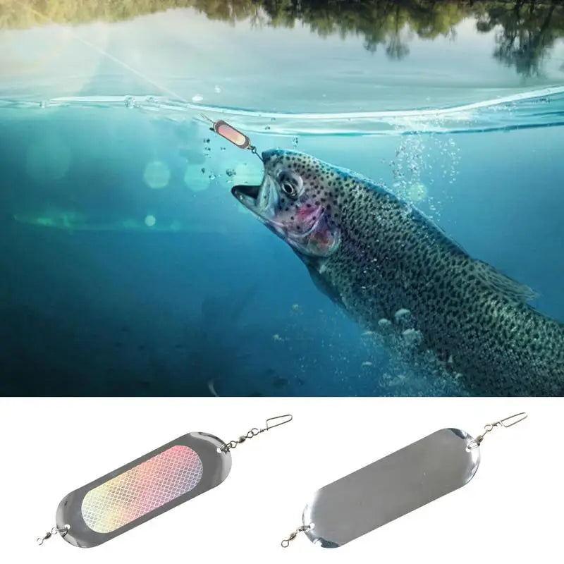 Fishing Flashers for Trolling Salmon Diving Board Salmon Fishing 4.5In Metal Flash Boards 23g Fishing Lures with Lights tool Oasis Select