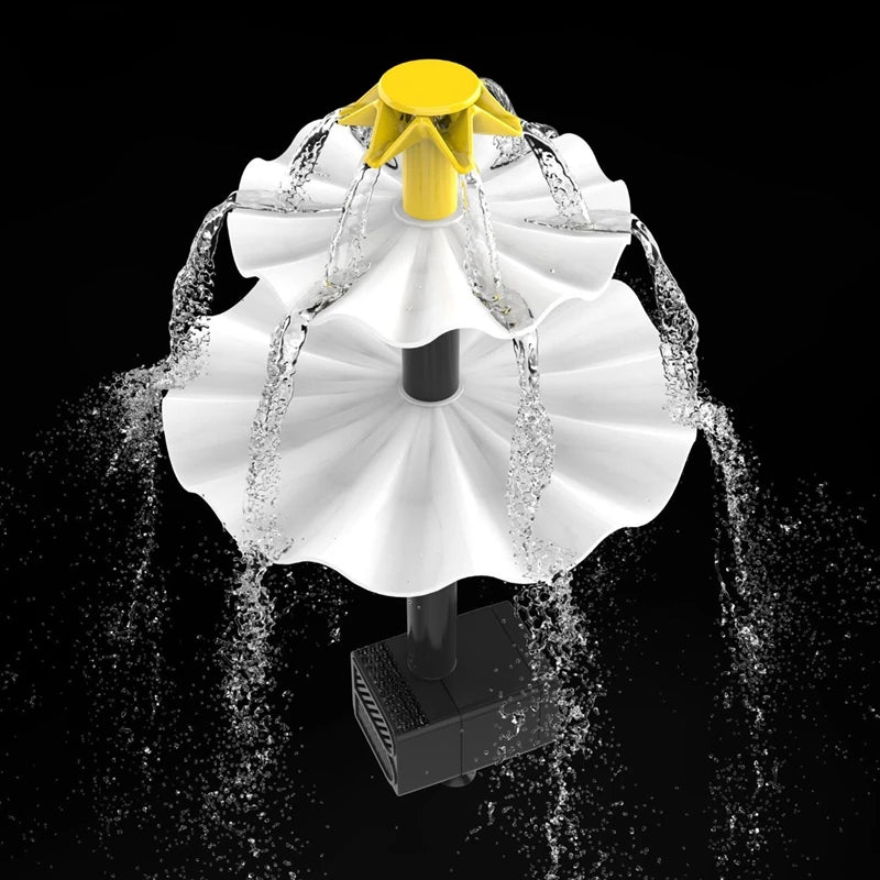 3 Tiered Bird Bath With Solar Pump,DIY Solar Fountain Detachable And Suitable For Bird Bath, Garden Decoration,Outdoor Oasis Select