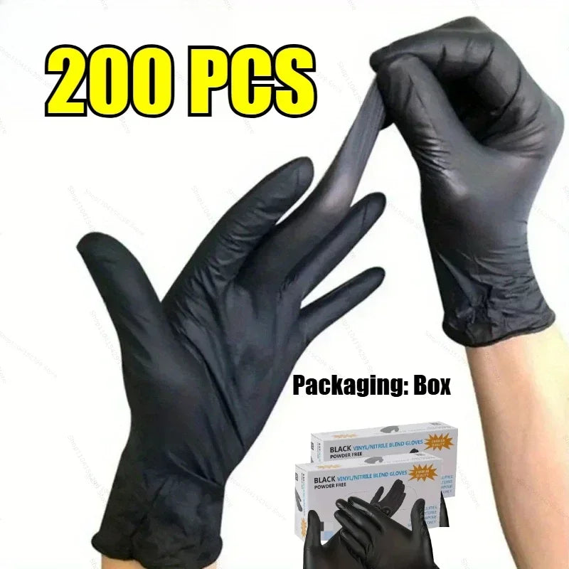 Black Xl Latex Gloves Pvc Gloves Disposable Nitrile Gloves Housework Cleaning Car Industry Gardening Cooking Tools Oasis Select 200 PCS XL