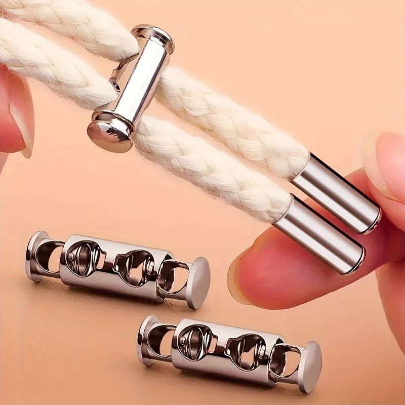 Adjustable Metal Spring Cord Locks No-Tie Drawstring Buckle Clips Durable Replacement Fasteners for Hoodie & Jacket Drawcords Oasis Select