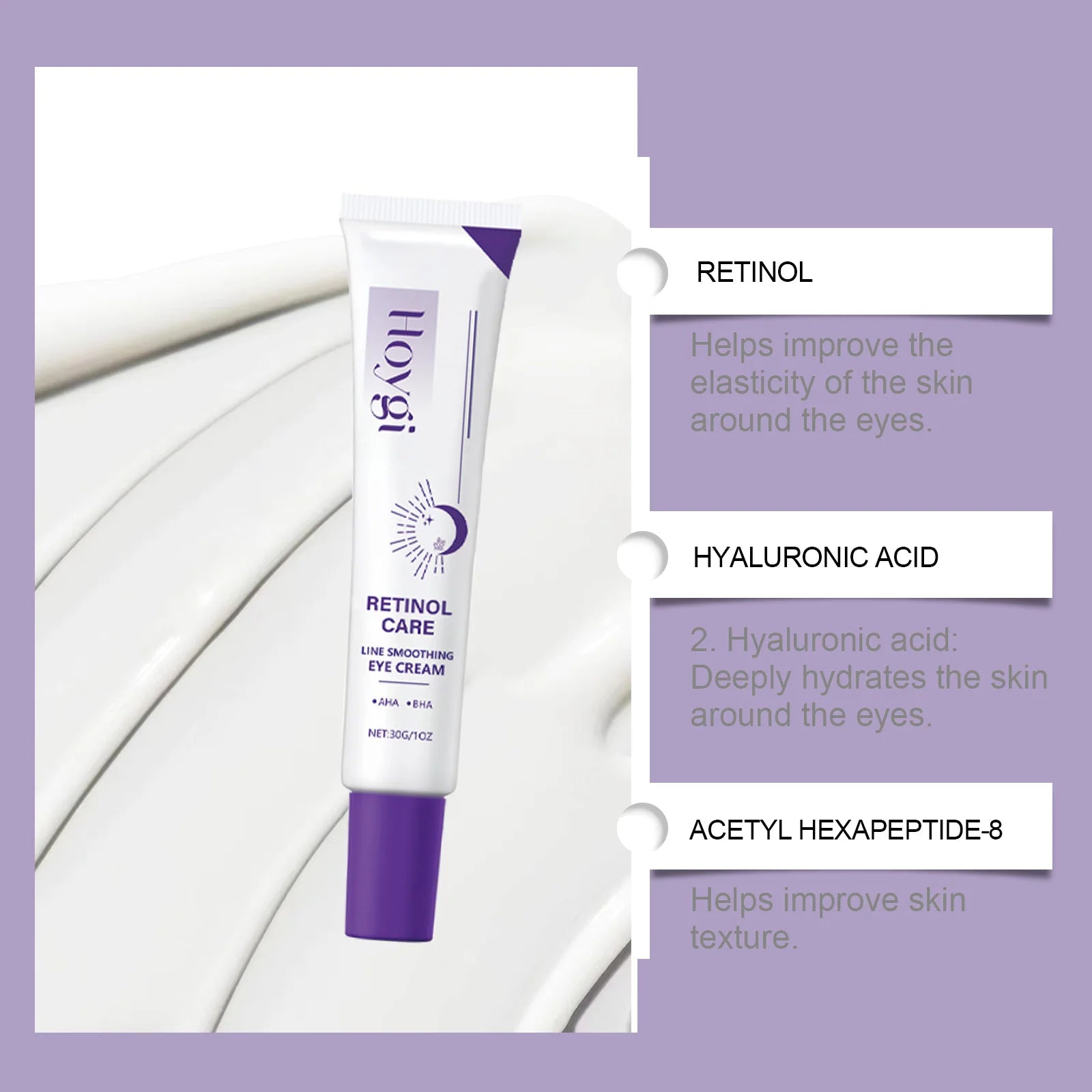 Retinol Eye Cream Hydrating Lightening Dark Circle Anti-Wrinkle Firming Skin Anti Puffiness Nourishing Smoothing Eye Cream Oasis Select