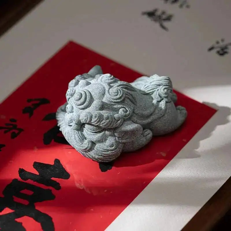 National Trend Green Sandstone Small Ornament Home Desktop Decoration Tea Table Tea Tray Decoration Paperweight Cover Pen Holder Oasis Select