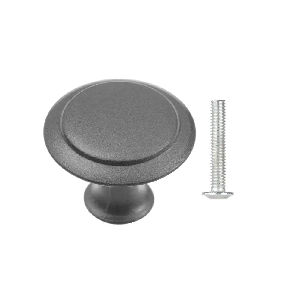 Round Alloy Cabinet Handles Knobs Kitchen Cupboard Door Wardrobe Pulls Drawer Furniture Hardware Fittings Oasis Select 1PC 30mm grey