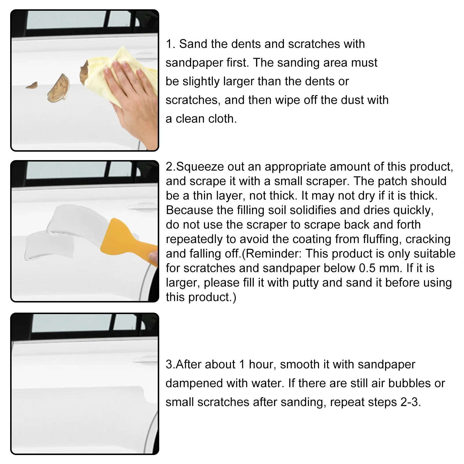 Fiberglass Repair Paste Bonding Strong Quick Dry Little Putty Long Strand Fiber Deep Cracks Car Scratch Remover Paste Fix Tools Oasis Select