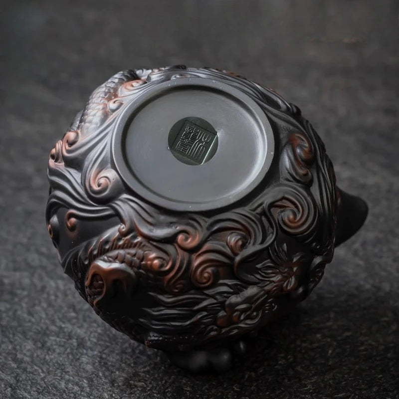 A Large-capacity Non-scalding Hand-held Ceramic Single Teapot for Brewing Tea in A Purple Clay Teapot Oasis Select