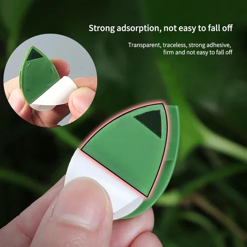 10pcs Leaf-Shaped Plant Holder Green Plant Climbing Wall Gods Sticky Hooks Vine Clip Fixer Multifunctional Flower Hangers Holder Oasis Select