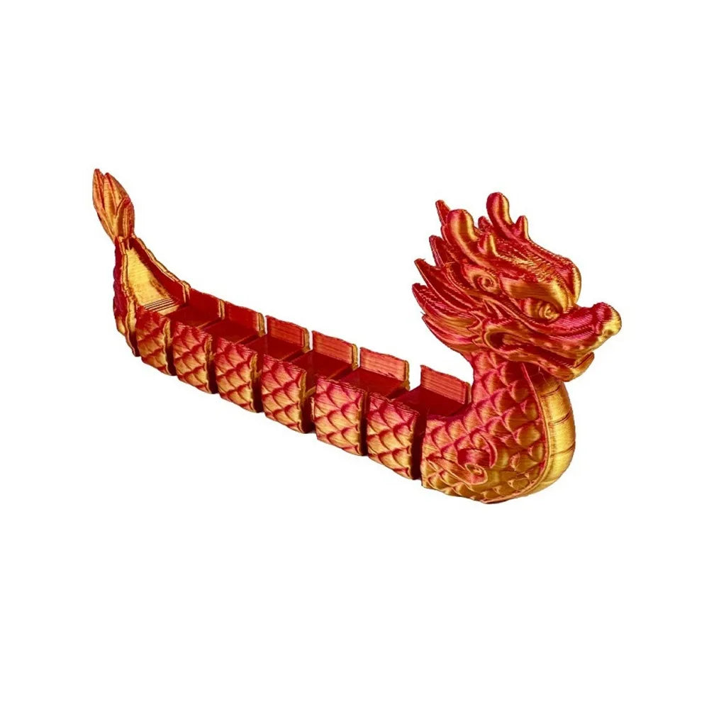 3D Printed Articulated Chinese Dragon Figurine & Key Holder
