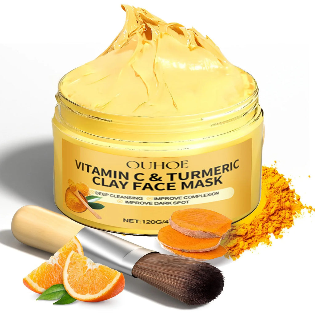 Vitamin C Exfoliating facial mask Turmeric Exfoliating facial mask Improve Pore Deep Cleaning facial mask Apply facial mask Oasis Select
