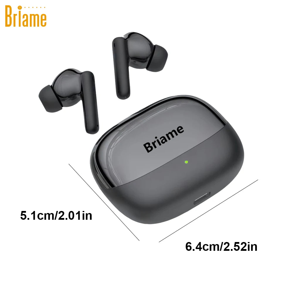 Briame Flip-Style Bluetooth Earphones Wireless Headphones with Microphone for Sports Running Earbuds with Mic In-Ear Headset Oasis Select