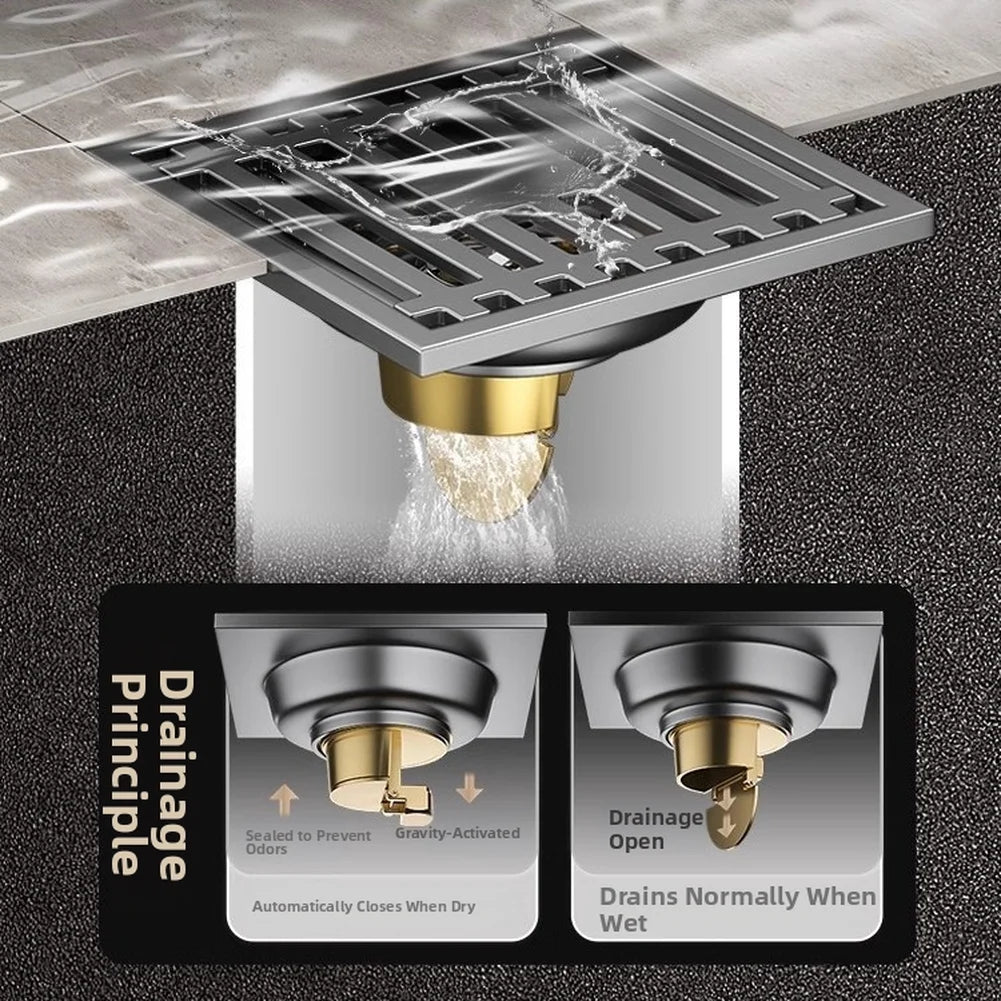 LEENKEA Stainless Steel Floor Drain | Copper Core Anti-Odor