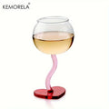 300ML Red Heart Bottom Glass Goblet Mug Red Wine Glass Cup Borosilicate Heat-resista Glass Cocktail Glass Valentine's Day Oasis Select 1PCS 300ML