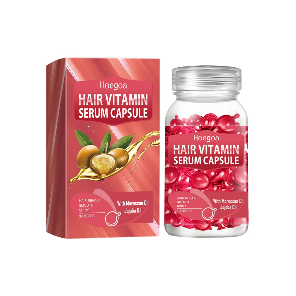 Smooth Hair Vitamin Capsule Repairing Frizzy Dry Improve Split Hair Restore Soft Shiny Moroccan Nourishing Hair Care Essence Oasis Select Moroccan oil