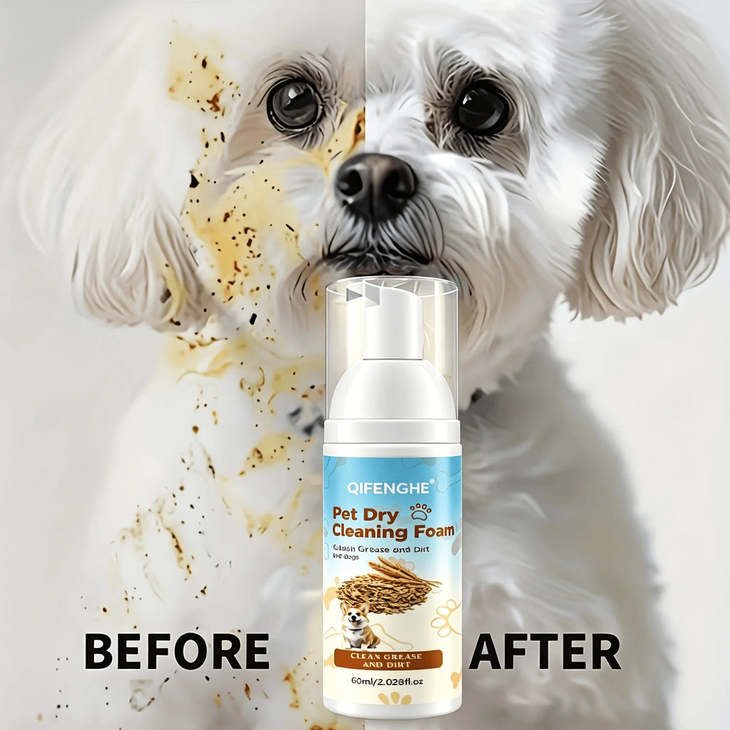 2.03Oz Large Capacity Pet Dry Cleaning Foam, No Rinse Waterless Shampoo for Dogs And Cats, Gentle Plant-Based Formula,Deep Clean Oasis Select Default Title