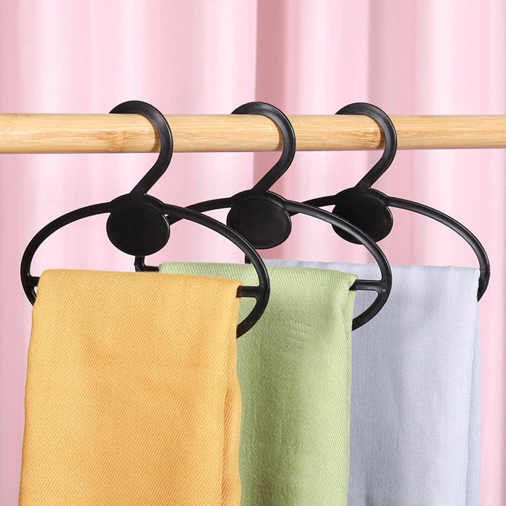 20pcs Oval Scarf Shawl Tie Holder Circle Shape Coat Hanger Multifunctional Clothes Display Rack Holder Organizer Space Saving Oasis Select