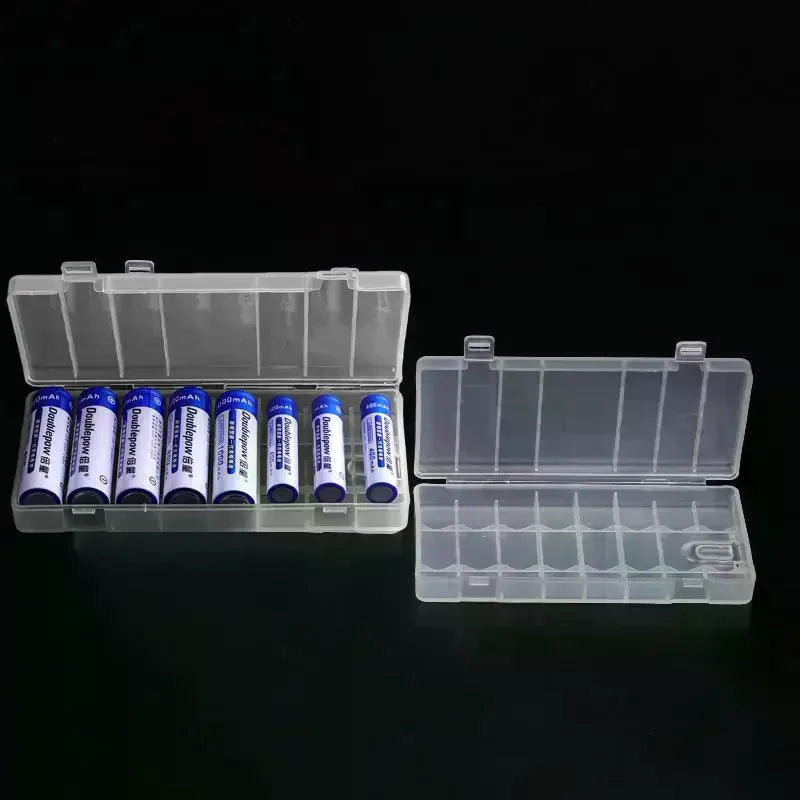 1/3/5Pcs Hard Container Holder Case 8 Slots Transparent Plastic Battery Storage Box For AAA/AA Battery Organizer Accessories Oasis Select