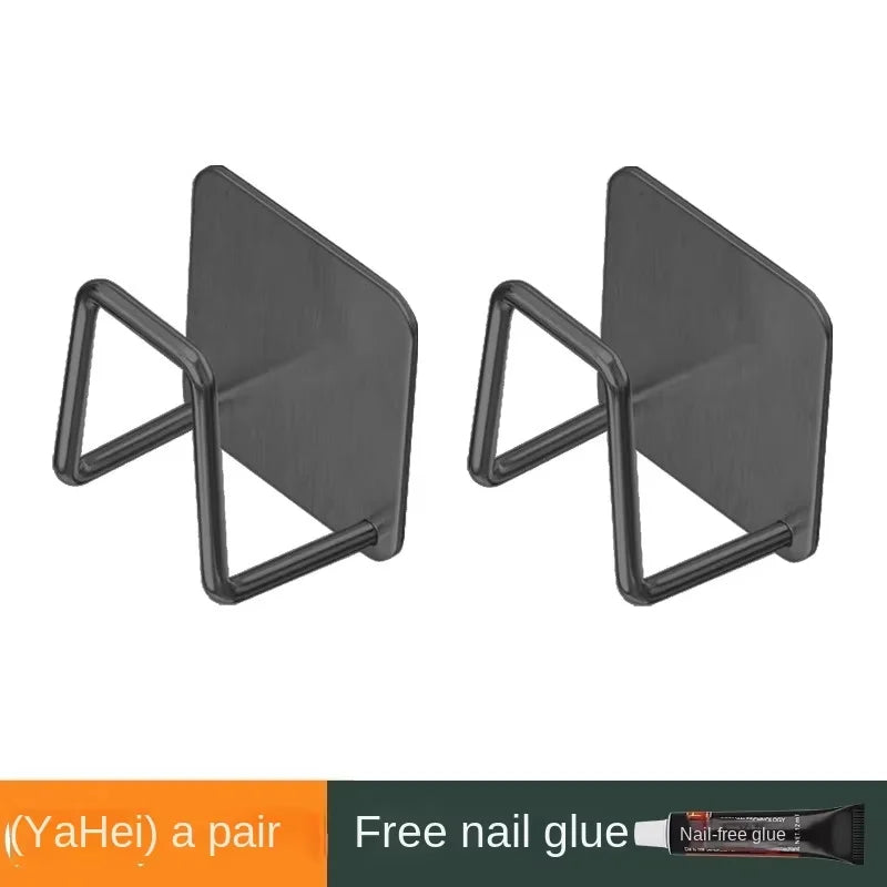 2PC Stainless Steel Sink Sponge Rack with Steel Wire Ball Kitchen Sponge Holder for Draining And Cleaning the Inner Wall Oasis Select black2pcs