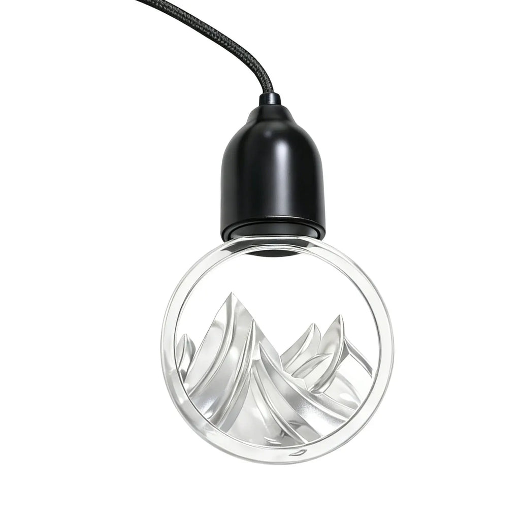 LED Mountain Pendant Car Light – Dual Color Ambient Interior Lamp