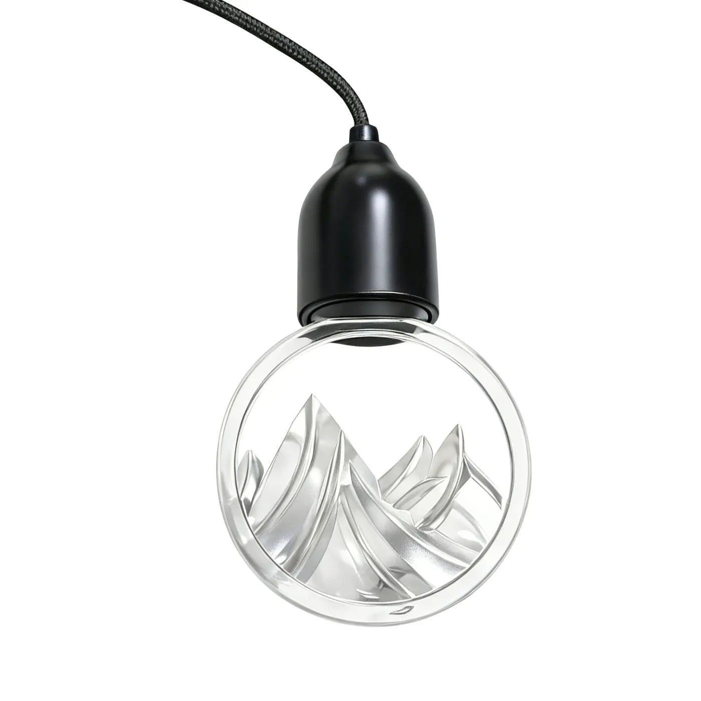 LED Mountain Pendant Car Light – Dual Color Ambient Interior Lamp