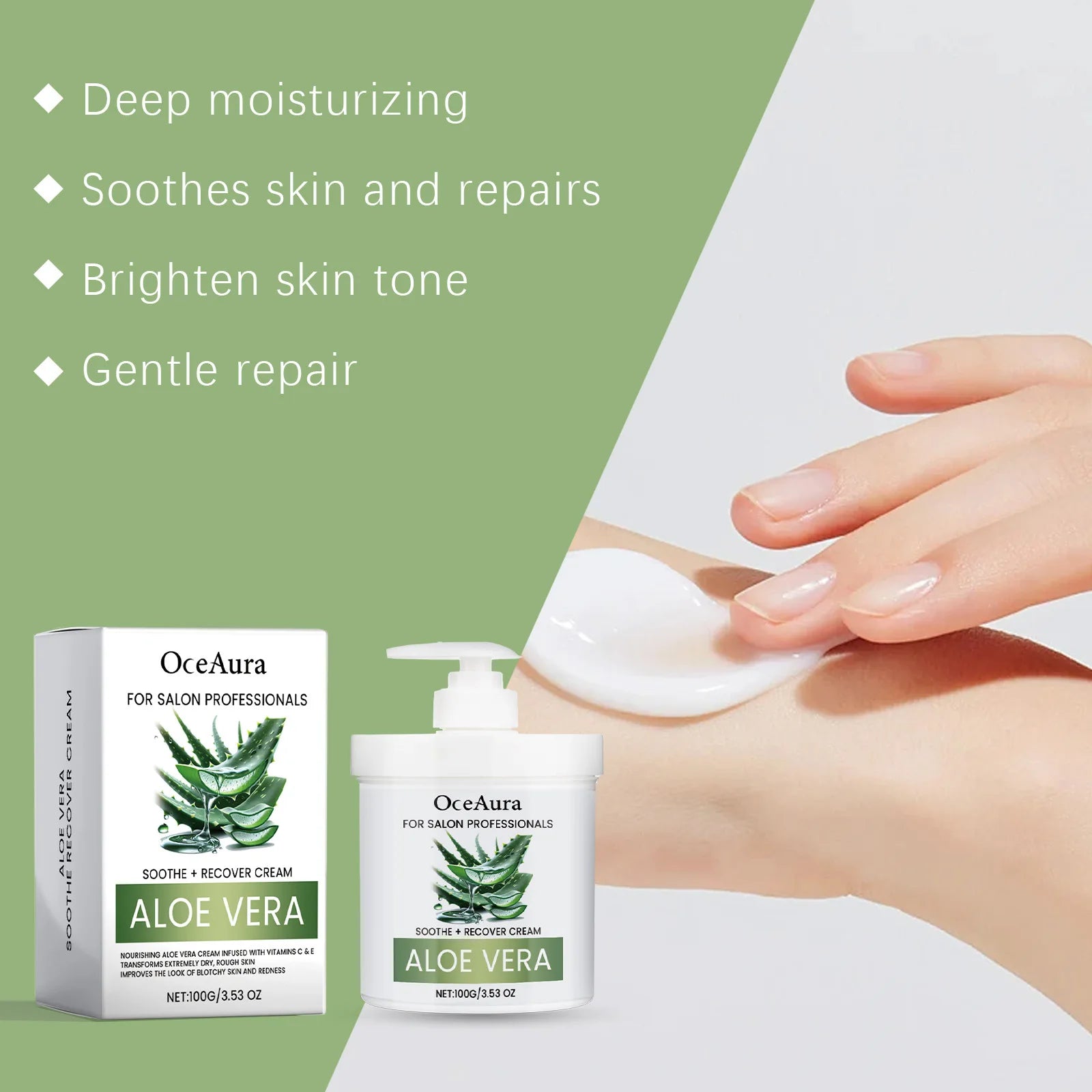 OceAura Whitening & Anti-Aging Face Cream 100g | Aloe Moisturizer Whitening Face Cream Oasis Select