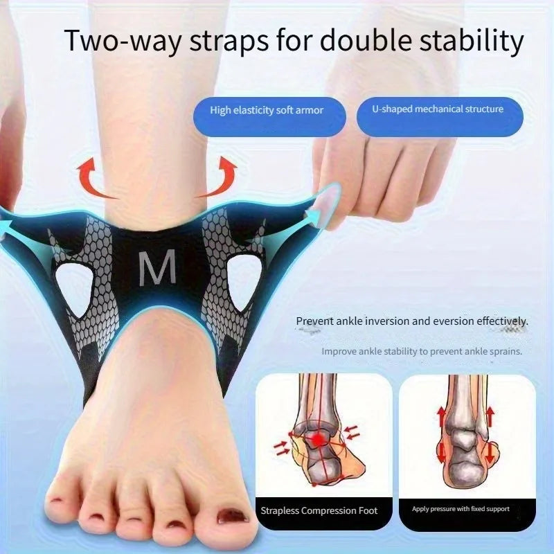 1-10pcs S/M/L Lightweight Breathable Ankle Brace Adjustable Strap Wrap Sports Injury Protection for Gym Sprain Prevention Oasis Select