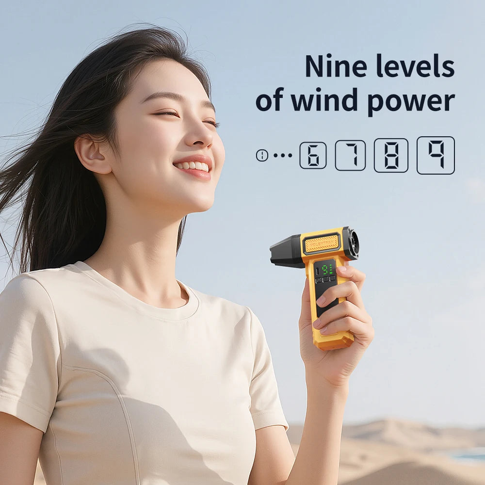 100,000 RPM Turbo Jet Air Blower USB Rechargeable Brushless Fan