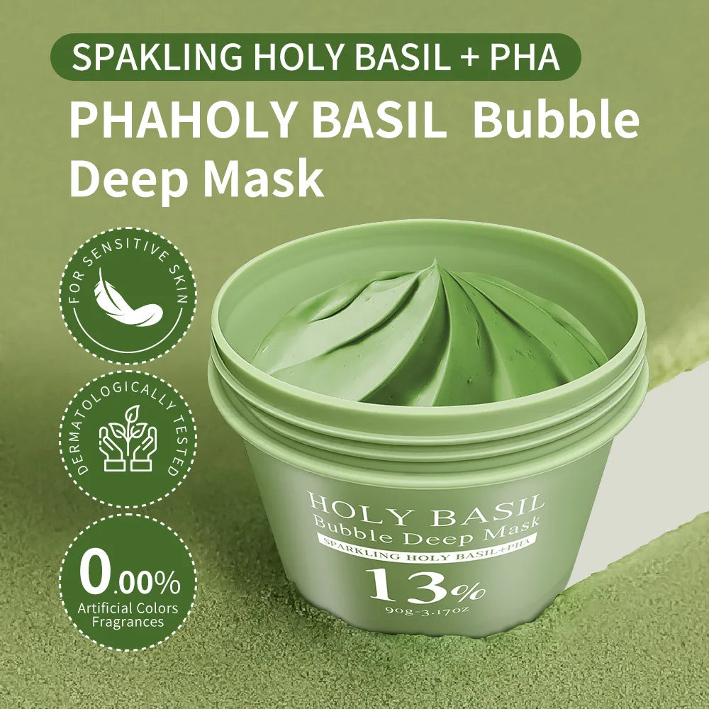 Holy Basil Bubblegum Mask 90g Clean Blackhead Mud Film Deep Cleansing and Moisturizing Improves Dull Skin Skin Care Oasis Select