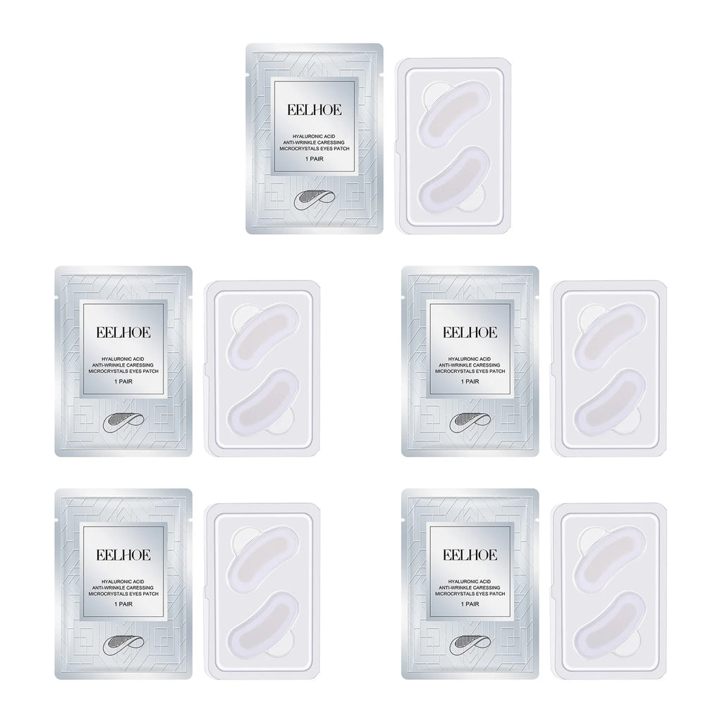 Micro-needle Eye Patch Hyaluronic Acid Anti-Wrinkle Fade Eye Fine Lines Moisturizing 0.25mm Caressing Microcrystals Eyes Patch Oasis Select 5pairs