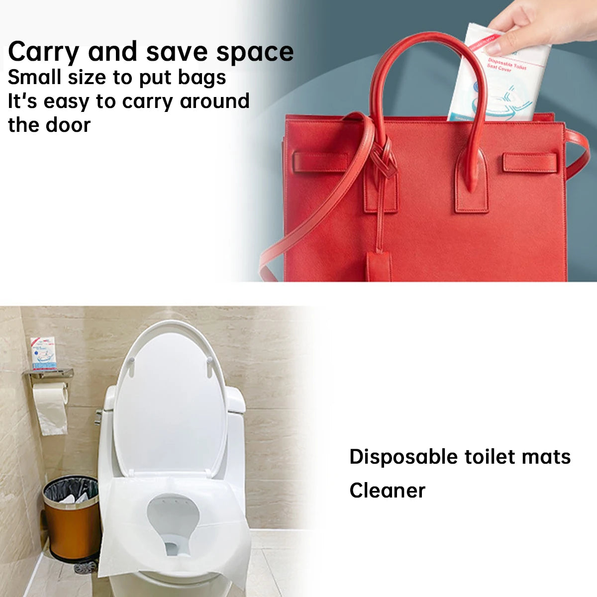 80/50/20pcs Disposable Toilet Seat, Public Restroom, Toilet Paper for Airplane & Camping Splash Proof, Adult Toilet Essentials Oasis Select