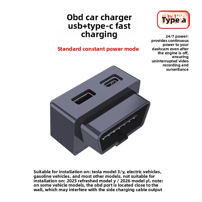 For Tesla Model 3 Model Y X S OBD Plug Obd Adapter Charging For Tesla Car Model3 Modely Obd2 Splitter Charger Adapters Oasis Select A