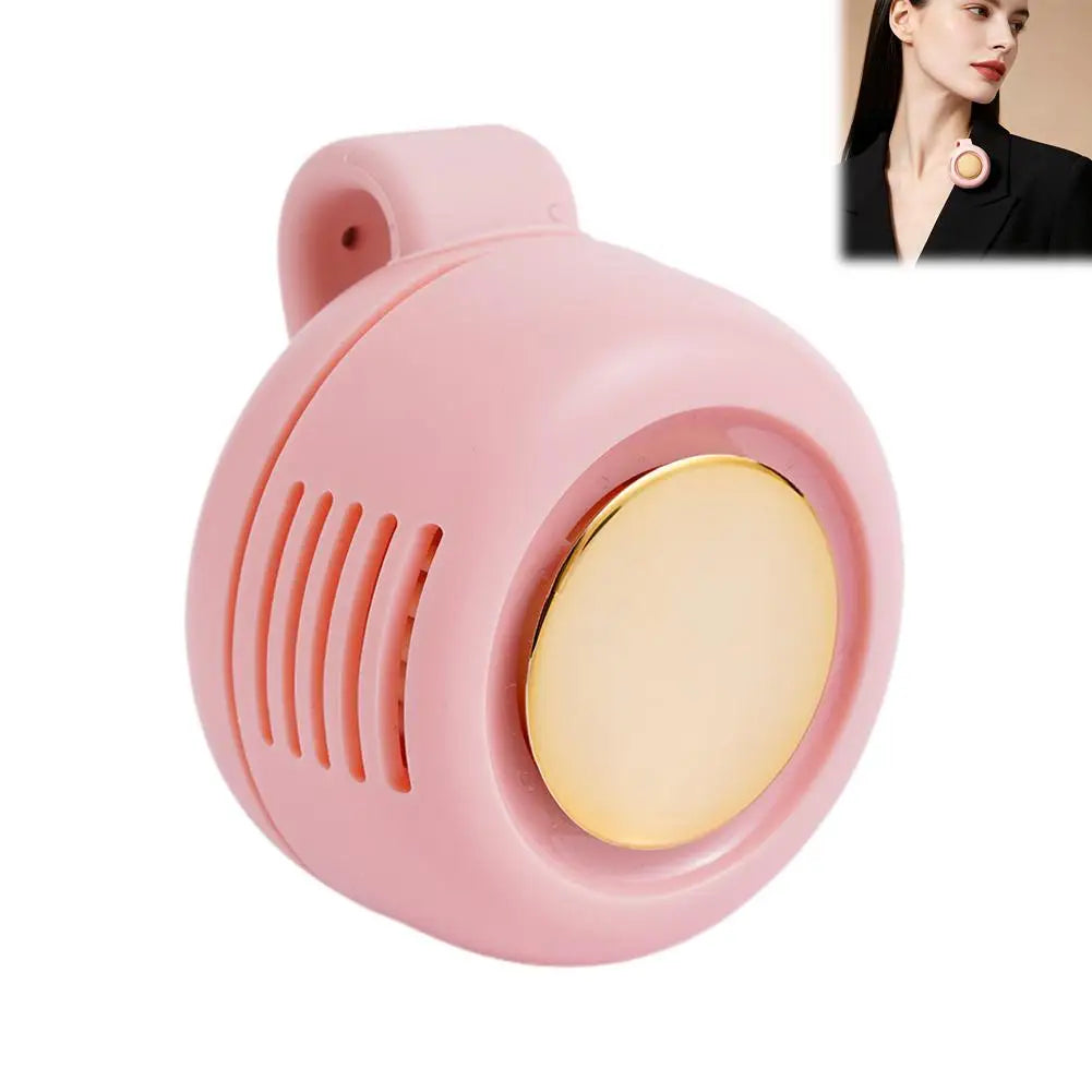Mini Portable Clip Fan Handheld Waist Hanging Leafless Fan Small Whirlwind Fan For Daily Outdoor Travel Oasis Select pink
