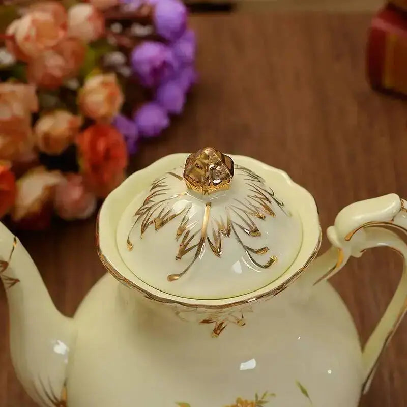 European Ceramic Tea Coffee Pot English Afternoon Tea Pot 800ml Household Hot And Cold Water Kettle Oasis Select