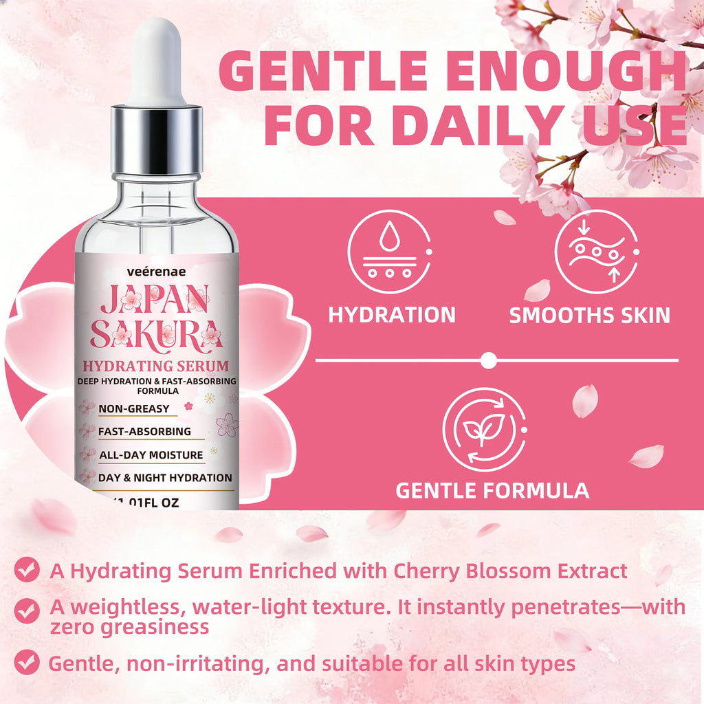 Japan Sakura Hydrating Face Serum – Lightweight Moisturizer
