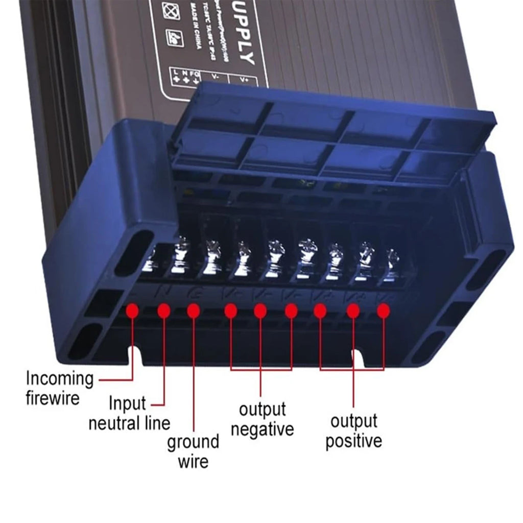 12V Rainproof Power Supply Transformer AC 220V TO DC 12V 60W 100W 150W 200W 240W 300W 400W 500W 700W Outdoor Power Supply Oasis Select