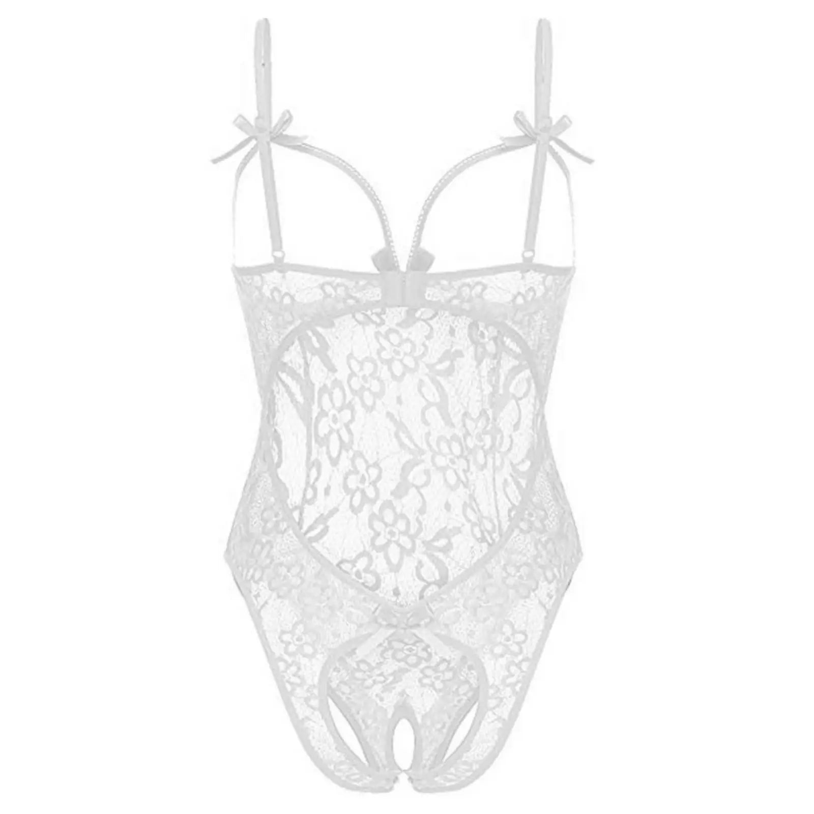 Women's Sexy Lace Babydoll Lingerie Set – Plus Size Sleepwear Lace Babydoll Lingerie Oasis Select White S