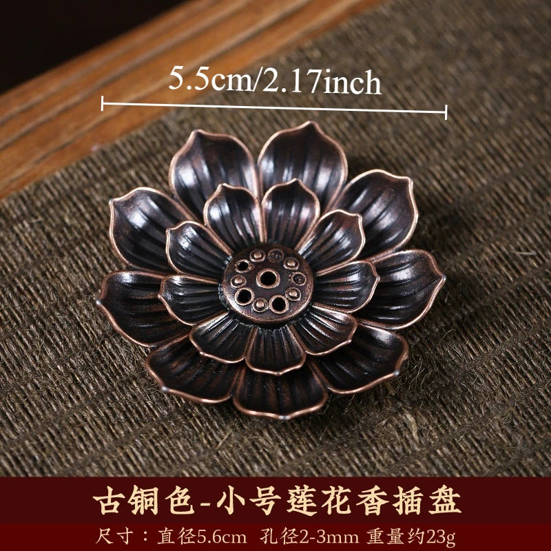 Metal Zen Lotus Buddha Incense Burner Incense Diffuser Incense Stick Holder Censer Buddhist Aromatherapy Use In Office Teahouse Oasis Select S1