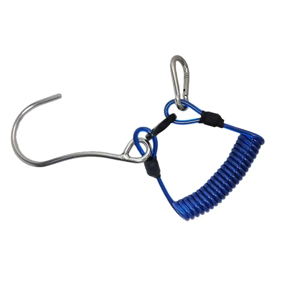 Heavy-duty 316 Stainless Steel Retractable Scuba Sigle/Double Reef Drift Hook with Carabiner Oasis Select