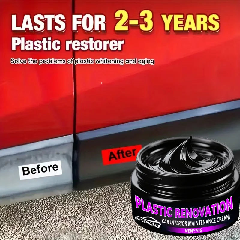 Tire Shine & Trim Repair Paste – UV Protection, 5-Min Fix Tire & Trim Restorer Oasis Select
