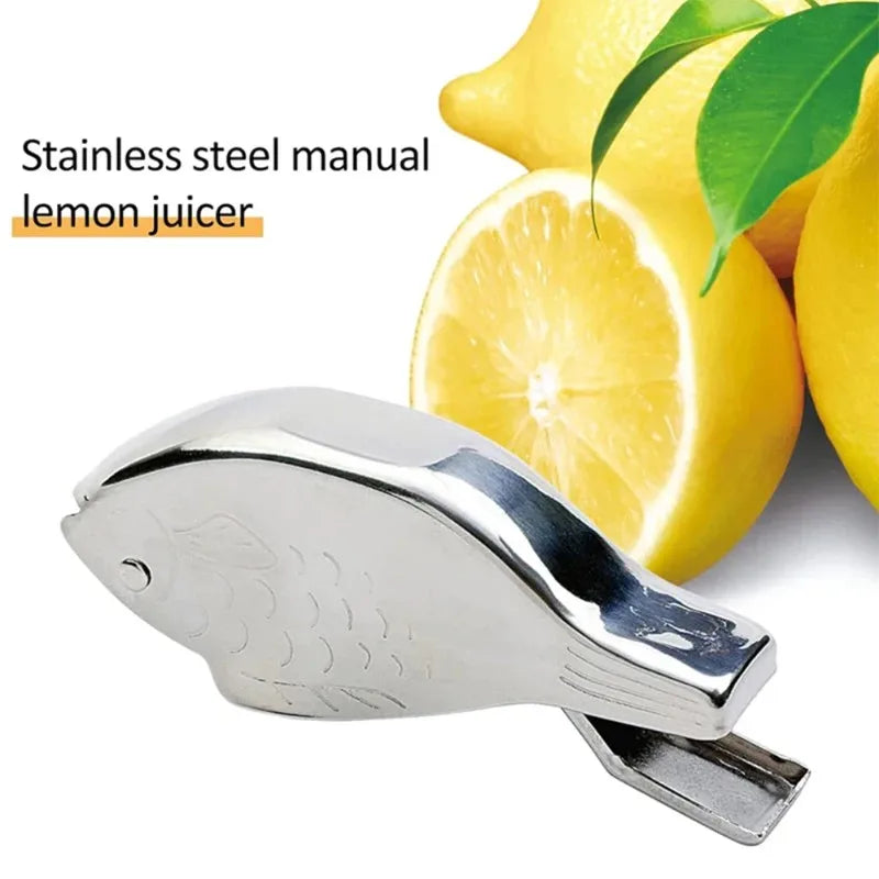 Fish Shaped Manual Citrus Squeezer Hand Press Fruit Juicer Portable Small Extractor for Lemon Orange Lime Bar Kitchen Oasis Select
