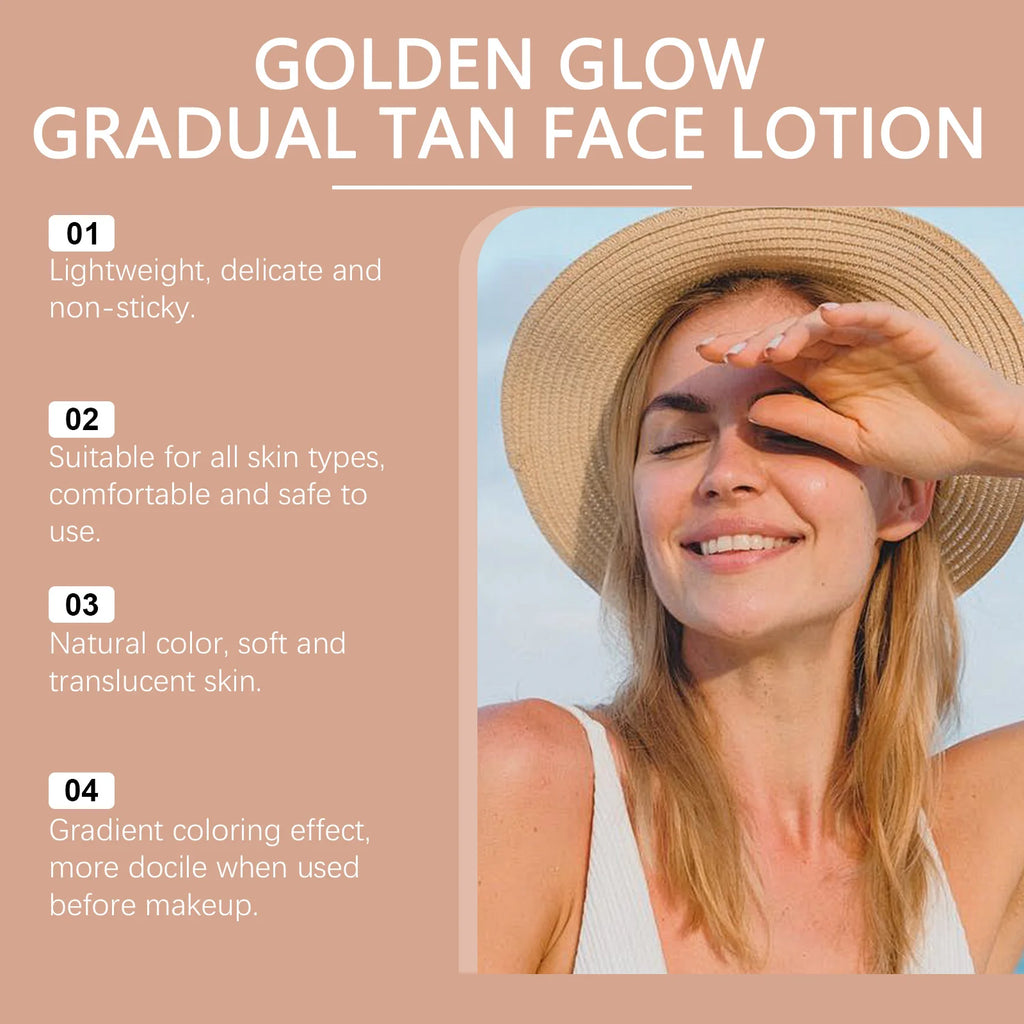 Self-Tanning Lotion Sunless Self Tanner for Face Body Waterproof Long-Lasting Glow Body Bronzer Even Skin Tone Bronzing Lotion Oasis Select