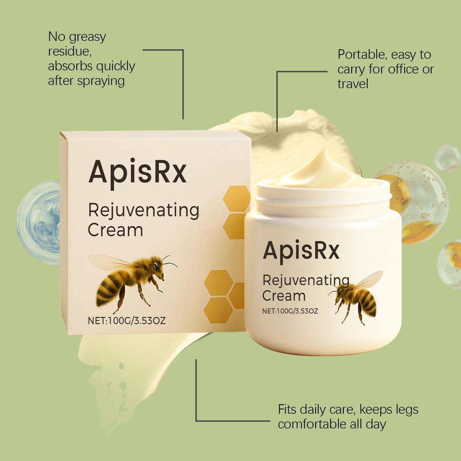 Leg Comfort Smoothing Cream – Moisturizing Body Ointment 100g Body Comfort Cream Oasis Select