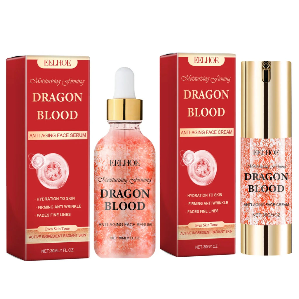 EELHOE Dragon Blood Cream Set – Anti-Aging Firming Serum Anti-Aging Skincare Set Oasis Select Double Tightening