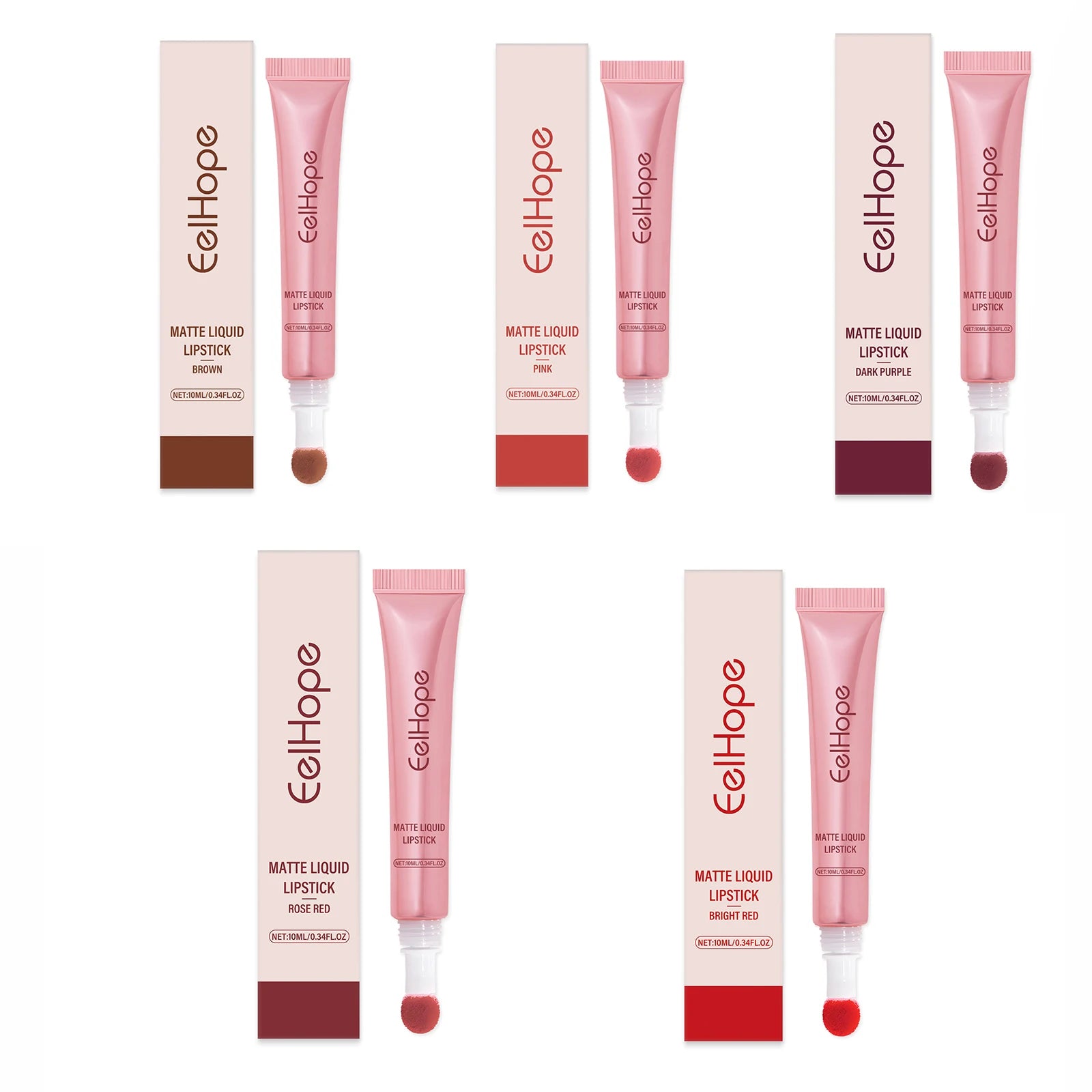 EELHOPE Matte Liquid Lipstick – Long-Lasting High Pigment Matte Liquid Lipstick Oasis Select 5 in 1