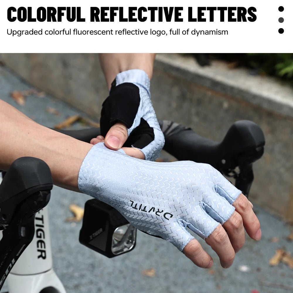 Men's Cycling Gloves Breathable Half Finger Bicycle Sports Gloves Anti-Slip Fitness Gloves Professional Summer Road Gloves Oasis Select