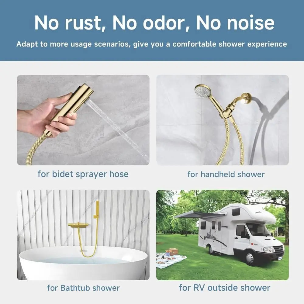 1.5/2m Replacement Shower Hose Anti-twist High Pressure Shower Head Extension Tube Universal Stainless Steel Oasis Select