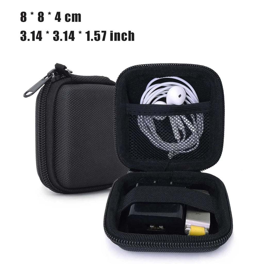 Portable Earphone Storage Bag Data Cable Organizer Bag Multifunctional Digital Gadgets Case For Charger U Disk Protective Cover Oasis Select black