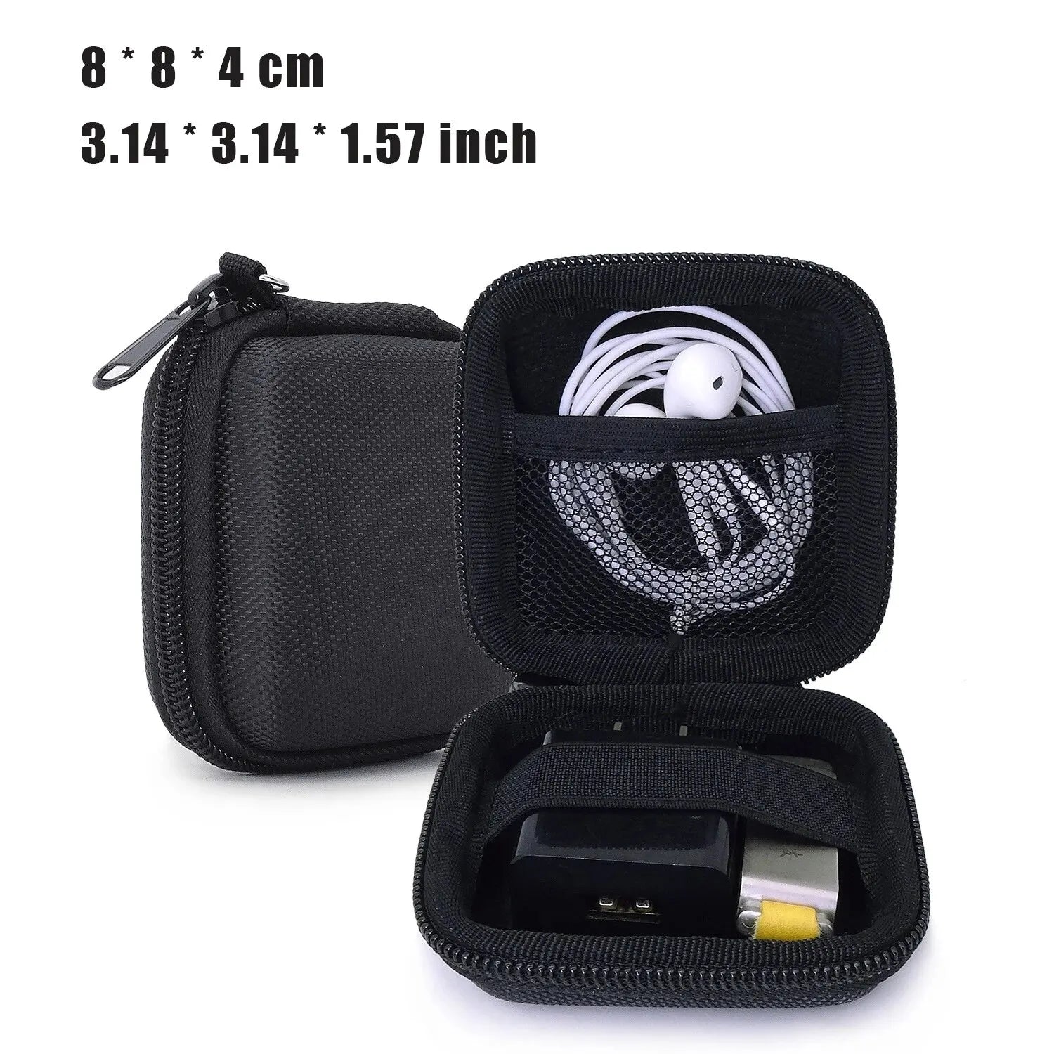 Portable Earphone Storage Bag Data Cable Organizer Bag Multifunctional Digital Gadgets Case For Charger U Disk Protective Cover Oasis Select black