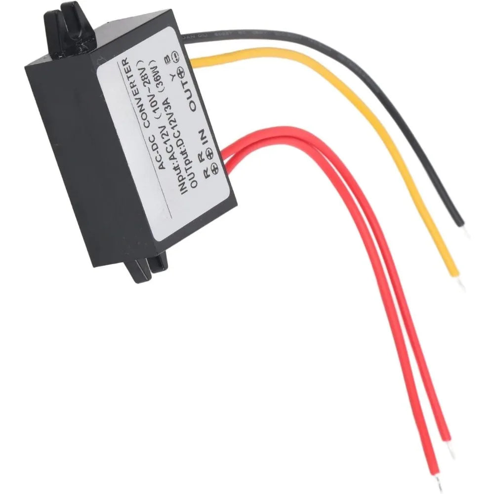 Step Down Power Converter AC 10-28V To DC 12V 3A Waterproof Buck Volt Converter Converter For Car Screens Surveillance Cameras Oasis Select